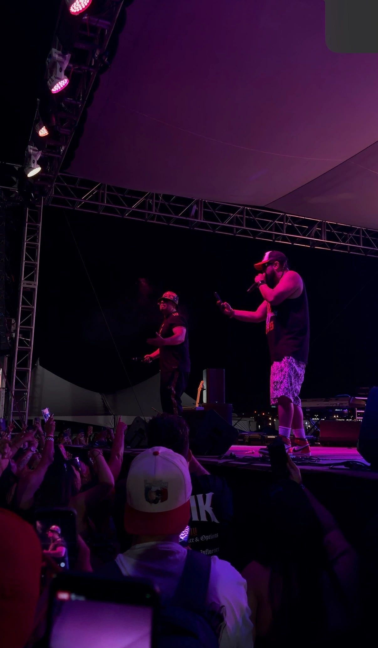 Musicians performing on stage